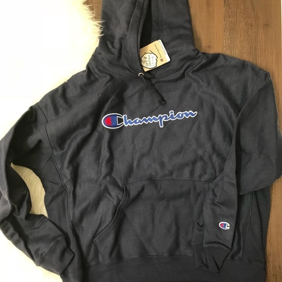 Champion Reverse Weave Chain Stitch Logo Hoodie XL - Picture 3 of 7
